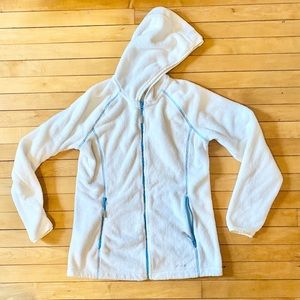 Eddie Bauer White Zip up jacket w/ hood